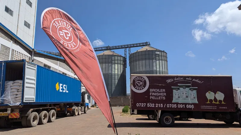 Fleet of modern delivery trucks