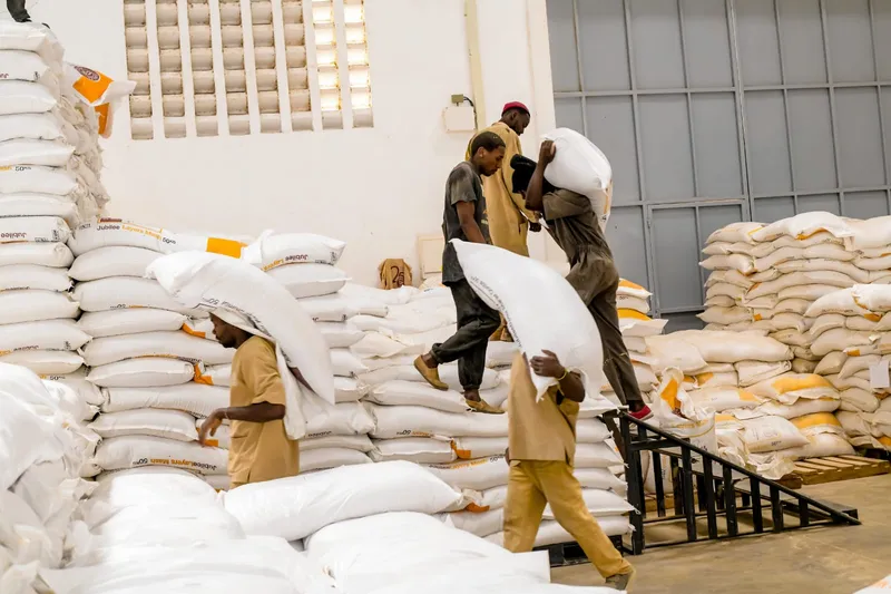 Feed production and blending area